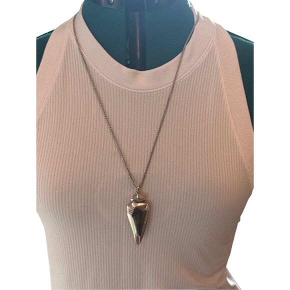 Kendra Scott Silver Metal with Crystal Arrow Necklace - Picture 1 of 6